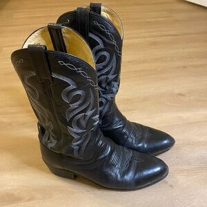Dan Post Mens Black leather Western Boots